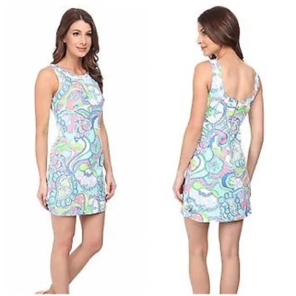LILLY Pulitzer Conch Republic Delia Sleeveless Shift Dress size 0 - Picture 1 of 8